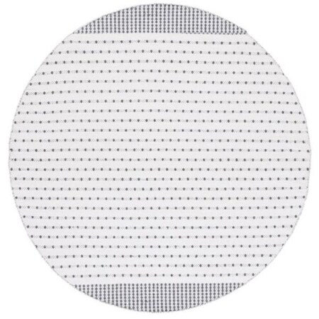 Safavieh 6 x 6 ft. Montauk Bohemian Round Flat Weave Rug; Grey & Ivory MTK714F-6R